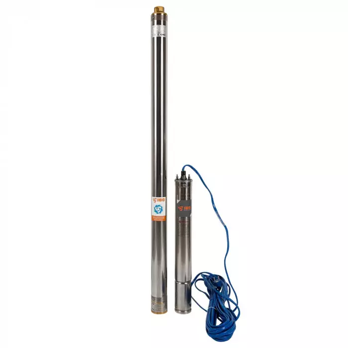 Pompă submersibilă IBO 3TI37, 3", 1,1 kW, 230V, 50 l/min, 152 m, cablu 20 m